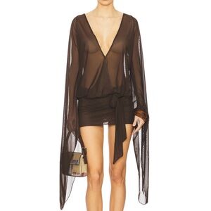 Jaded London Sheer Black Swim Cover-Up